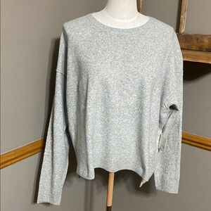 Free People heather Gray wool blend crewneck Sweater size medium